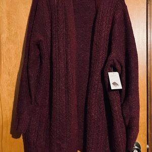 Croft & Barrow Deep Burgundy Cardigan